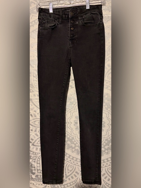 True Religion Denim - 🖤 TRUE RELIGION Halle High Rise Super Skinny Exposed Button Fly Black Jeans | 27